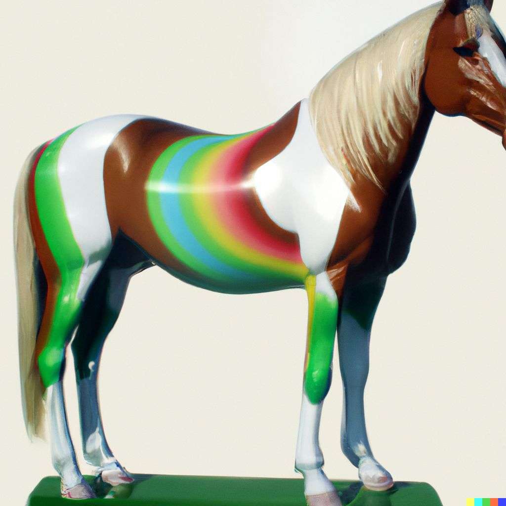 a horse, airbrush painting by Howard Arkley